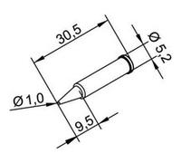 Ersa Panne de fer à souder 102 PD LF 10 – pointue 1,0 mm