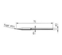 Ersa 212 BD LF Panne de fer à souder forme de crayon Taille de la panne 0.4 mm Contenu 1 pc(s)