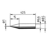 Ersa 842 BD Panne de fer à souder forme de crayon Taille de la panne 1 mm Contenu G