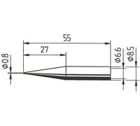 Ersa 842 SD Panne de fer à souder forme de crayon, rallongée Taille de la panne 0.8 mm Contenu 1 pc(
