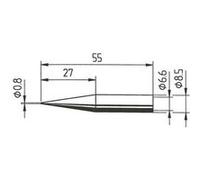 Ersa 842 SD Panne de fer à souder forme de crayon, rallongée Taille de la panne 0.8 mm Contenu 1 pc(
