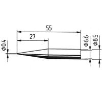 Ersa 842 UD Panne de fer à souder forme de crayon, rallongée Taille de la panne 0.4 mm Contenu 1 pc(