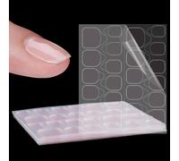 Ersan-10 Sheets 240pcs Pink Nail Adhesive Tabs 12 Sizes Ultra-Thin Waterproof Nail Jelly Glue Stickers No Crease Breathable Double-Sided Sticky Tabs For Press On Nails