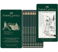 Ersan-119064 Castell 9000 Crayons, Set De 12, Degrés 8b À 2h, Crayons Graphite Pour Croquis, Dessin Et Écriture, Pour Artistes Et Amateurs, Extra Résistant À La Casse