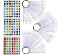 Ersan-150 Pièces Nuancier Ongles Avec Autocollants De Numéro 1-150 Pour Presentoir Ongles, Faux Ongles Pour Presentoir Vernis, Accessoire Ongle (Transparent)
