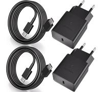 Ersan-2 Pack Chargeurs Usb C 15w, Fast Charger Avec Câble De Charge De 1,5m, Type C Chargeur Rapide Pour Samsung Galaxy S8, S9, S10 Plus, S10e, S20 S21 Fe, A50, A51, A40, A33, A20e, A13, Z Flip3, Z F