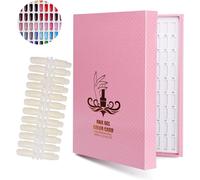 Ersan-216 Nail Affichage Graphique Couleur, Gel Ongles Livre D'affichage Polonais Avec 216 Conseils Faux Ongles, Pratique Nail Salon Professionnel Nuancier Nail Design Card Board