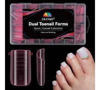 Ersan-240pcs Poppit Ongle Kit Pour Orteils, Rose Carré Capsules Popits Ongle Pédicure D'extension Kit Faux Ongles Capsules Couverture Complète Nail Tips Pour Femme Fille