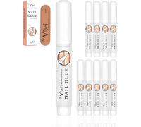 Ersan-2g X10 Colle Extra Forte Pour Ongles Avec Lime De Préparation Gratuits Adhésion Et Séchage Instantanés, De Qualité Professionnelle