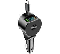 Ersan-3 En 1 Retractable Chargeur Voiture, 75w Allume Cigare Usb C Rapide, 1 Câbles Rétractables Et Pd 30w&qc3.0, Câble Rétractable Adaptateur De Voltage Pour Tablette Phone Gps...