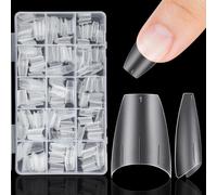 Ersan-300 Pièces Demi Capsules Ongles, Artificiel Faux Ongles Capsules Avec Lignes De Positionnement French Acrylique Nail Extension Tips Pour Les Studios De Manucure Et Home Nail Art