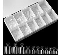 Ersan-550 Pièces Faux Ongles Pieds, Acrylique Capsule Ongle Pied, Transparent Pose Ongle 11 Tailles Pour Femmes Filles Salon De Manucure Nail Art