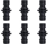 ERSAN-6 Pièces Raccord,Raccords Tuyau D'Arrosage,Lot de Embout Tuyau Arrosage,Noir Nécessaires Darrosage Connecteur,Tuyau-Arrosage Rapide Rallonge Adaptateur,Jardin Coupling pour Gardena Pistolet Con