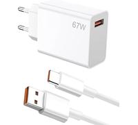 Ersan-67w Chargeur Rapide Usb Avec Câble De 2m Pour Xiaomi 15 15 Pro 14 14t 13t 13 12 12s Ultra 12 Lite 12x 11t Redmi Note 14 13 Pro12 11 11s 10 Mi 11 Ultra Poco X6 X5 F5 Chargeur Turbo Adaptateur