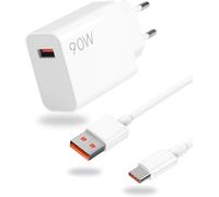 Ersan-90w Chargeur Rapide Avec 6a Câble Usb C 1.5m Pour Redmi Note 14 13 12 11 Pro Chargeur Turbo Hypercharge Adaptateur De Rapide Pour Xiaomi 15 Ultra 14 13 Ultra Poco X7 F7 Pro F6 14t Lite13t Mix F