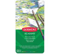 Ersan-Academy - Set De 12 Crayons De Couleurs Aquarellables Dans Une Boîte De Rangement, Utilisables Secs Ou Humides, Pour Coloriage / Dessin / Illustration, Qualité Professionnelle, 2301941