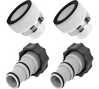 ERSAN-Adaptateur A et Type B pour Piscine Intex, adaptateurs de Tuyau interchangeables, Collier fileté 1,5 et 1,25 Pouces Adaptateur de Tuyau pour Kits de Piscine(4 pièces)