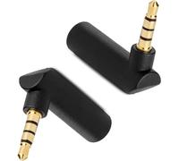 ERSAN-Adaptateur Jack,6.35mm Mâle vers 3.5mm Femelle Prise Jack Coude,Connectique Audio 3.5mm Plaqués Or (90°-2/Pack)