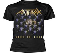 ERSAN Anthrax Among The Kings Black T Shirt Damen Kurzarm(Medium)