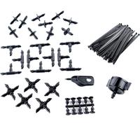 ERSAN-Aqua Control KITG002 Pack d'accessoires de Base de 4 mm. pour Tout Type d'arrosage par Goutte à Goutte, Noir
