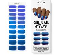 Ersan-Autocollants Auto-Adhésifs Pour Ongles En Gel Semi-Durci, Lampe Uv/Led Requise, 20 Enveloppes De Vernis À Ongles En Gel, Autocollants Pour Nail Art - Electric Blues
