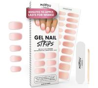 Ersan-Bandes De Vernis Gel Semi-Curées - 20 Pièces. Enveloppes Ongles De Gel Pour Manucure De Qualité Salon - Fonctionne Avec N'importe Quelle Lampe Uv Pour Ongles - Blush Of Dawn
