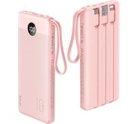 Ersan-Batterie Externe 10000mah Câble Intégré Power Bank Usb C 2.4a Et 5 Sorties Ultra Mince Batterie Portable Avec L`Ecran Led Pour Iphone,Samsung,Huawei Veste Chauffante