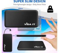 Ersan-Batterie Externe Compacte, Chargeur Portable Très Fin Avec Câble Intégré Pour Iphone 6s Xr Samsung Galaxy S10 S20 J6 Téléphone, 5000mah Power Bank Slim, Batterie Charge Externe
