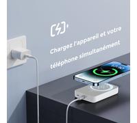 Ersan-Batterie Externe Magnétique Powerbank: 10000mah Portable Power Bank Magnetic Sans Fil Chargeur Avec Pd 20w Câble Usb-C Compatible Avec Iphone15 14 13 12 Pro Promax