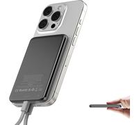 Ersan-Batterie Externe Magnétique Sans Fil 5000mah Ultra-Mince For Mag-Safe Sans Fil Charge, Avec Usb C 20w Filaire Charge Rapide Câble Détachable, Power Bank Pour Iphone 16 15/14 13 12 Mini/Plus/Pro