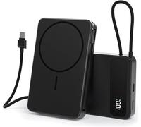 Ersan-Batterie Externe Pour Mag-Safe, 10 000 Mah, Station De Charge Portable Sans Fil Avec Charge Rapide Magnétique De 15 W, Câble Usb-C/Lightning, Entrée/Sortie 20 W Pour Iphone 16/15/14/13/12, Airp