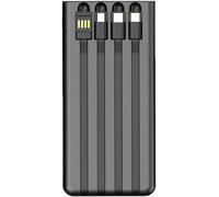 Ersan-Batterie Externe Solaire, 10000mah Power Bank, Batterie Portable Avec Câbles Intégrés, Usb C, Lightning, Micro, Charge Rapide Compatible Avec Iphone 16 15 14 13 12 Pro Samsung Ipad Etc, 572004