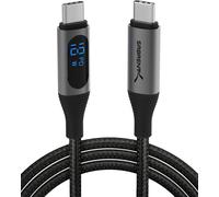 ERSAN-Câble de charge USB-C vers USB-C avec affichage intelligent, 2M/6.6FT de long, puce E-Marker, charge de 100W et vitesses de transfert de 480Mbps, pour smartphones, tablettes (CB-C2C2)