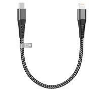 ERSAN-Cable USB C vers Lightning 0.3M[Certifié Apple MFi], Câble iPhone USB C Cable Chargeur iPhone Charge Rapide Cable Lightning USB C Cordon iPhone Fil pour iPhone 14 13 12 11 Pro Max/Mini/XS/XR/8/