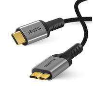 ERSAN-Câble USB C vers Micro USB 3.0 0.5M Câble Type C vers Micro B USB-C vers Micro B Mâle Nylon Tressé Compatible avec Disque Dur Externe Toshiba Canvio Seagate WD My Passport Galaxy S5 Note 3 etc