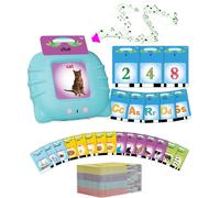 ERSAN-Cartes éducatives,Flash Jouets pour Jeunes Enfants de 1 à 6 Ans, préscolaires pour Enfants pour écouter et Apprendre 510 Mots (Bleu français + Anglais)