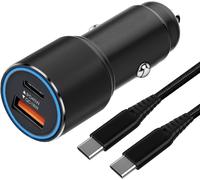 Ersan-Chargeur Allume Cigare Usb C,45w Chargeur Voiture Et Cable Pour Samsung Galaxy S24/S24 Plus/S25 Ultra/S25/S25+/S23 Fe/S22 S21/A55 5g/A56 A25 5g/A35 5g/A54 5g/A53 A52 A52s A34 A36 A33 A23 A14 Ra