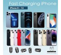 Ersan-Chargeur Voiture Usb C 45w - 2 Ports Pd Pps 45w&qc 3.0 Tout Métal Mini Prise Allume Cigare Usbc Rapide Pour Iphone 14 13 12 11 Pro Max X Xr, Google Pixel 7/6 Pro, Samsung Galaxy S22 / S21
