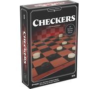 Ersan-- Checkers - Jeu De Dames Premium Pour Enfants Dès 6 Ans - Plateau De Jeu Pliable - Pions En Bois - Prenez Les Pions De L'adversaire - Stratégie Et Réflexion - 2 Joueurs
