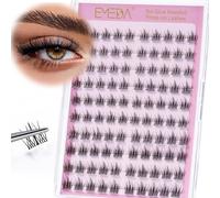 Ersan-Cils Autocollants, Cils Pré-Collés Manga Anime Kit De Cils En Grappe Sans Colle 120pcs Cils À Presser Ensemble De Cils Pré-Collés Avec Pince À Épiler Grappes De Cils Auto-Adhésifs (K04)