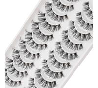 Ersan-Clear Band Dz7715 Faux Cils En D Curl Bandes Russes Faux Cils Manga Aspect Naturel Qui Ressemblent À Des Grappes Individuelles