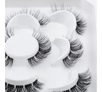 Ersan-Clear Band Dzg666 Faux Cils En D Curl Bandes Russes Faux Cils Manga Aspect Naturel Qui Ressemblent À Des Grappes Individuelles