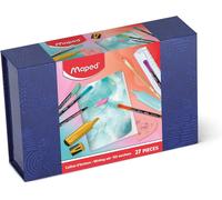 Ersan-- Coffret D'écriture 27 Pièces - 15 Feutres Fins Graph'peps Deco 0.4mm + 4 Surligneurs - Idéal Pour Scrapbooking, Bullet Journal