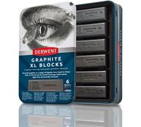 Ersan-Derwent Graphite - Boîte De 6 Craies Graphite Aquarellables Au Format Xl (60 Mm), Pour Croquis / Dessin / Marques Expressives, Qualité Professionnelle, 2306195