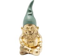 ERSAN-Design Figurine Décorative Zwerg Sitting Doré, Or/Vert, Jardin, Nain, Style Élégant, Deco Intérieur, Décoration Chambre, Salon, Cadeau, 19x9x9 cm (H/L/P)