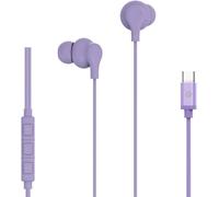 ERSAN-, Écouteurs Intra-Auriculaires avec Fil USB-C, avec Bouton de réponse, contrôle du Volume, Microphone intégré, Couleur Pourpre