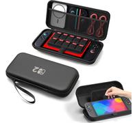 Ersan-Étui De Protection Housse Compatible Avec Nintendo Switch 2, Sacoche De Jeu Ns2 Avec Compartiments Pour Airtag Et Cartes De Jeu, Accessoires De Voyage Pour Jeux Vidéo, Rangement Pour 10 Jeux