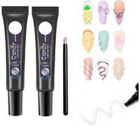 Ersan-Gel 5d Nail Art,2pcs Rhinestone Glue Gel Pour Ongle,Construction Ongle Uv,Sculpture Builder Nail,Pour Nail Charms Diy Nail Design