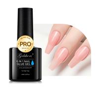Ersan-Gelike Ec Gummy Base Pose Americaine: Colle Faux Ongles 6 En 1 Nude - Colle Capsule Americaine Ongle Uv Rose Rubber Base, Nail Glue, 8ml Gelée Pêche