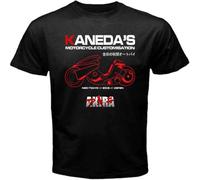 ERSAN Japan Manga Akira Shotaro Kaneda Ctom Motorcycle Japan Movie T-Shirt Black(Large)